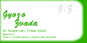 gyozo zvada business card